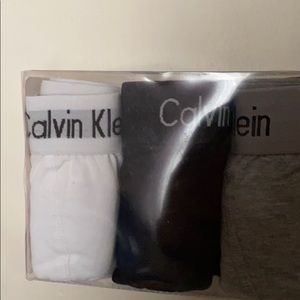 Calvin Klein trunks (underneath)